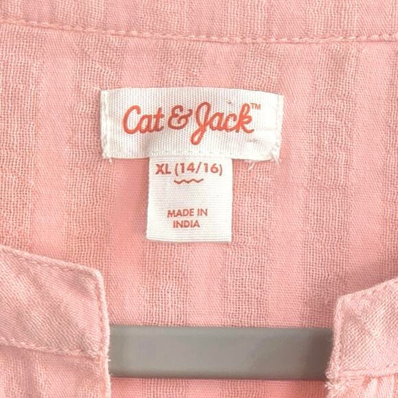 Cat & Jack Peach Colored Boho Styled Blouse For Girls Size XL (14-16) - Picture 5 of 8